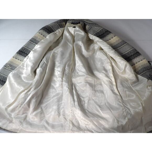 Braeton Small Wool Blazer Jacket Aztec Southwestern Gray Wool Office Career 90s - Picture 6 of 16